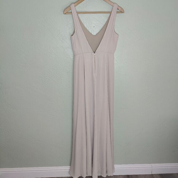 Show Me Your MuMu Soft Beige Floor Length Maxi Bridesmaid Dress - Picture 4 of 13